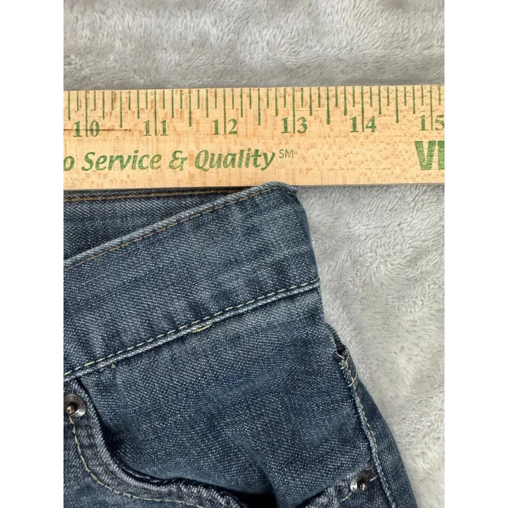 Levis 505 Jeans Boys 28x30 16 Regular Youth Blue Straight Dark Wash‎ Stained